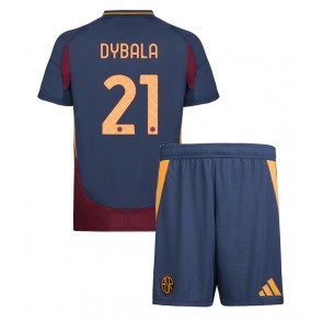 Billiga AS Roma Paulo Dybala #21 Tredjeställ Barn 2024-25 Kortärmad (+ Korta byxor)